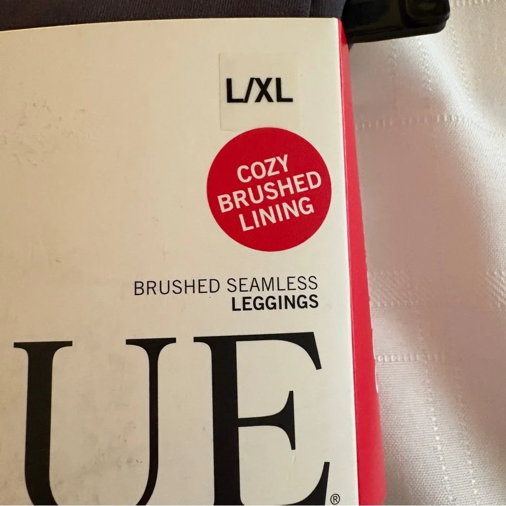 Hue Brushed Seamless Leggings Dark Gray Size XL NEW